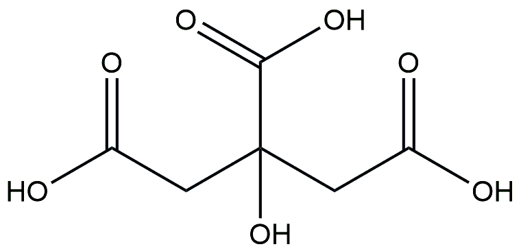 image of chemical structure of Citric acid