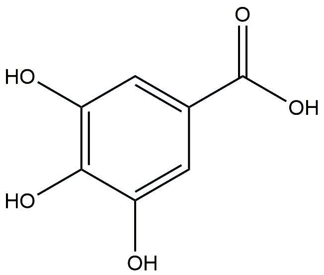 image of chemical structure of Gallic acid