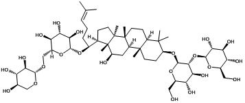 image of chemical structure of Ginsenoside rb3