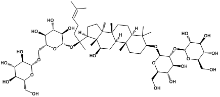 image of chemical structure of Ginsenoside rb1