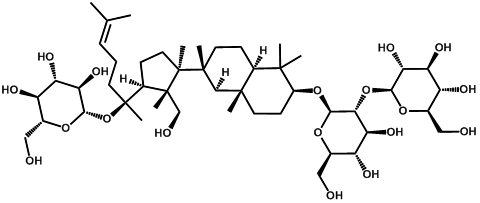 image of chemical structure of Ginsenoside rd