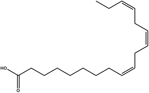 image of chemical structure of Linolenic acid