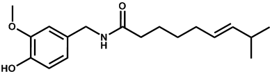 image of chemical structure of Capsaicin